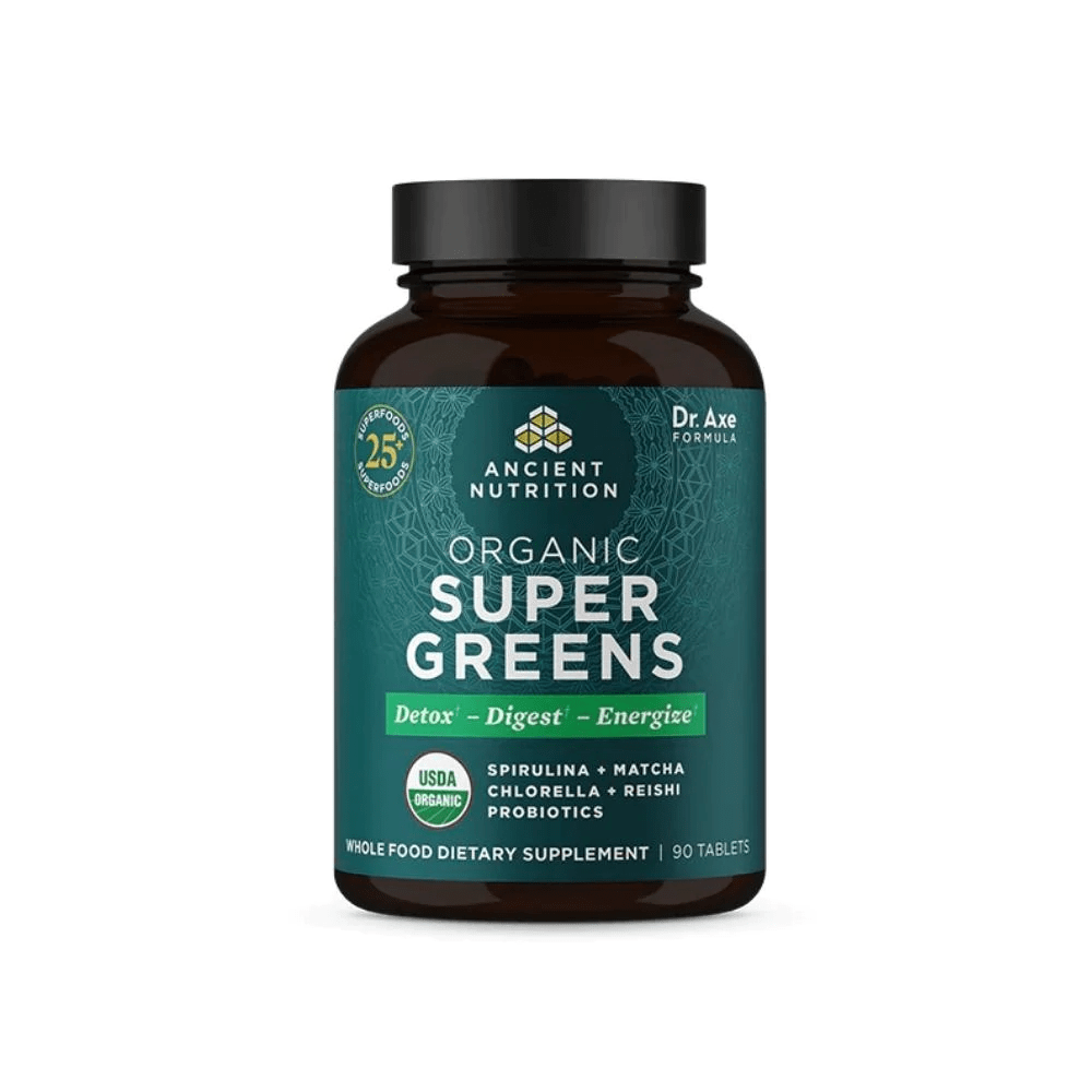 Ancient Nutrition Organic Super Greens 90 Tablets 25 Superfoods — Best Price Nutrition 2894