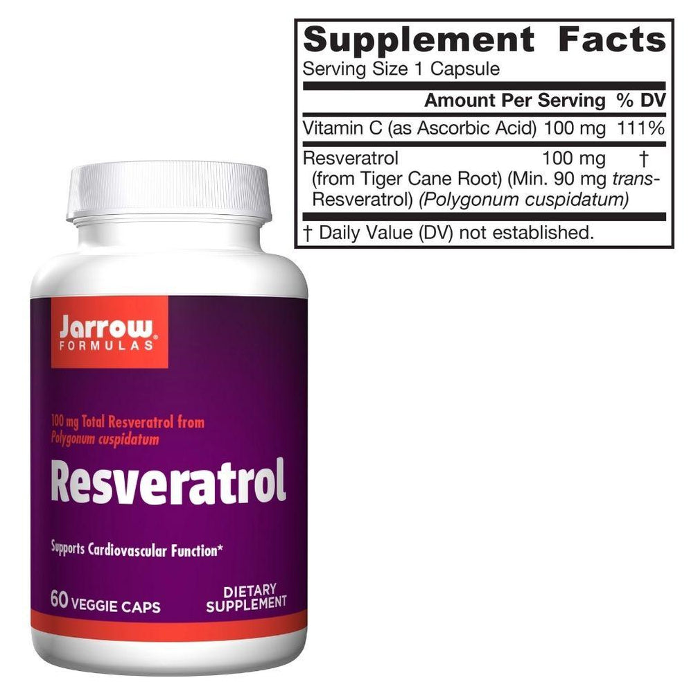 Jarrow Resveratrol 100mg 60 Capsules Supports Joint Health — Best