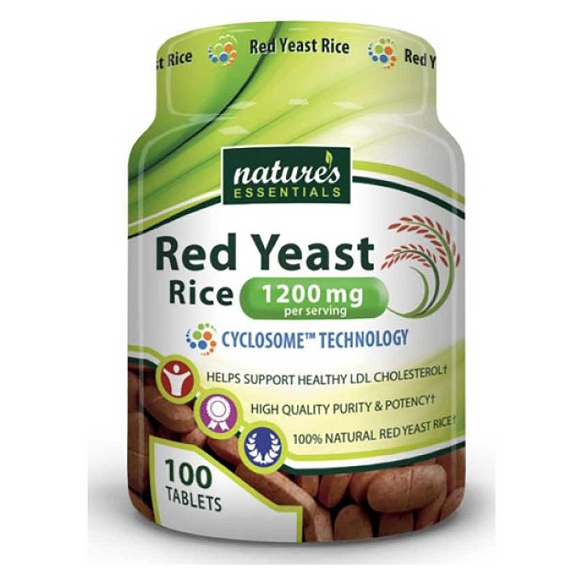 Nature's Essentials Red Yeast Rice 1200mg | 100 Tablets — Best Price