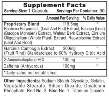 Hydroxyelite Supplement Facts