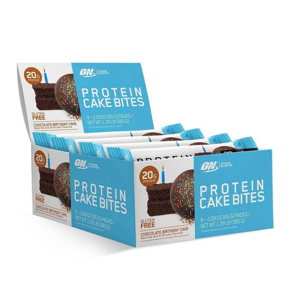 Optimum Nutrition Cake Bites 9 Box Delicously Whipped Protein Snacks