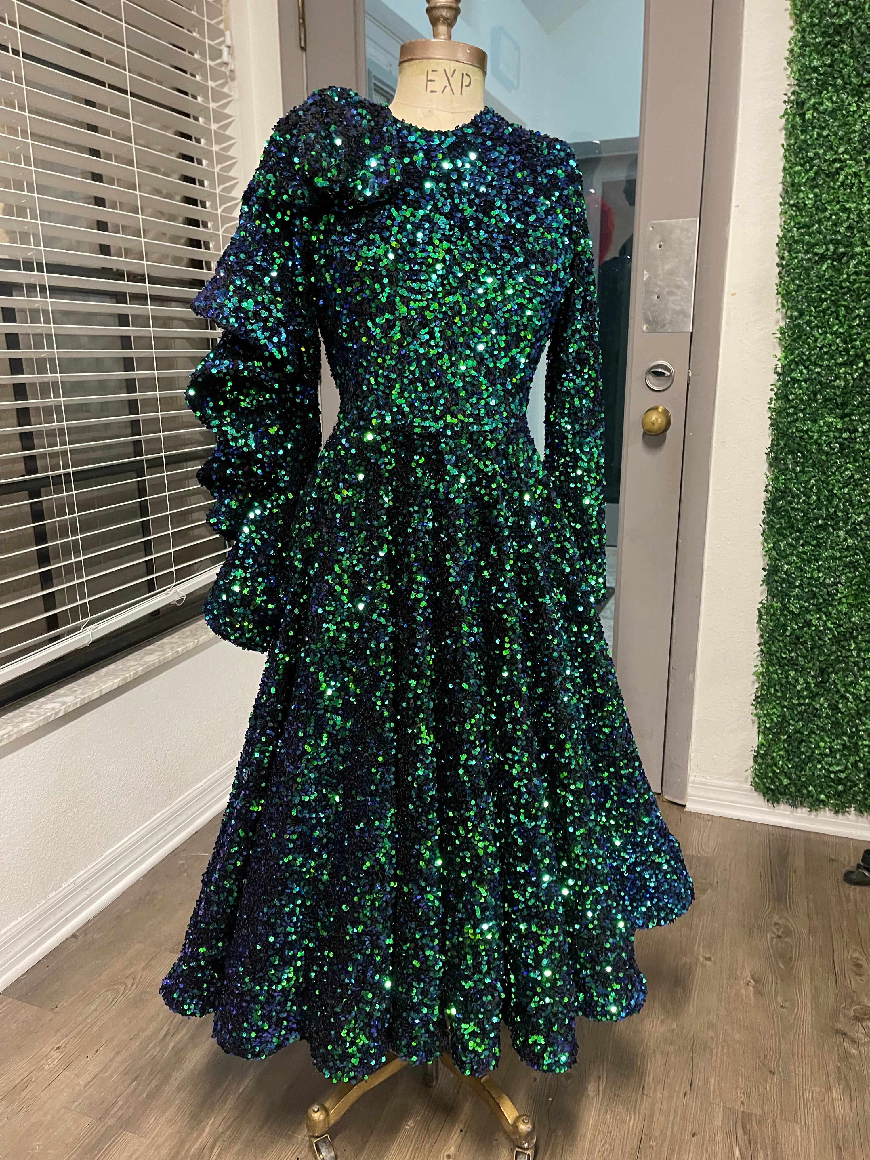 Royalty sequin peplum dress – Kylia Campbell Designs