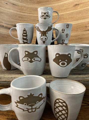 critter mugs by jacquie blondin