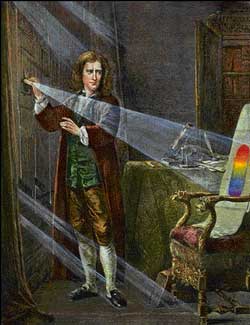 Isaac Newton prism light opticks