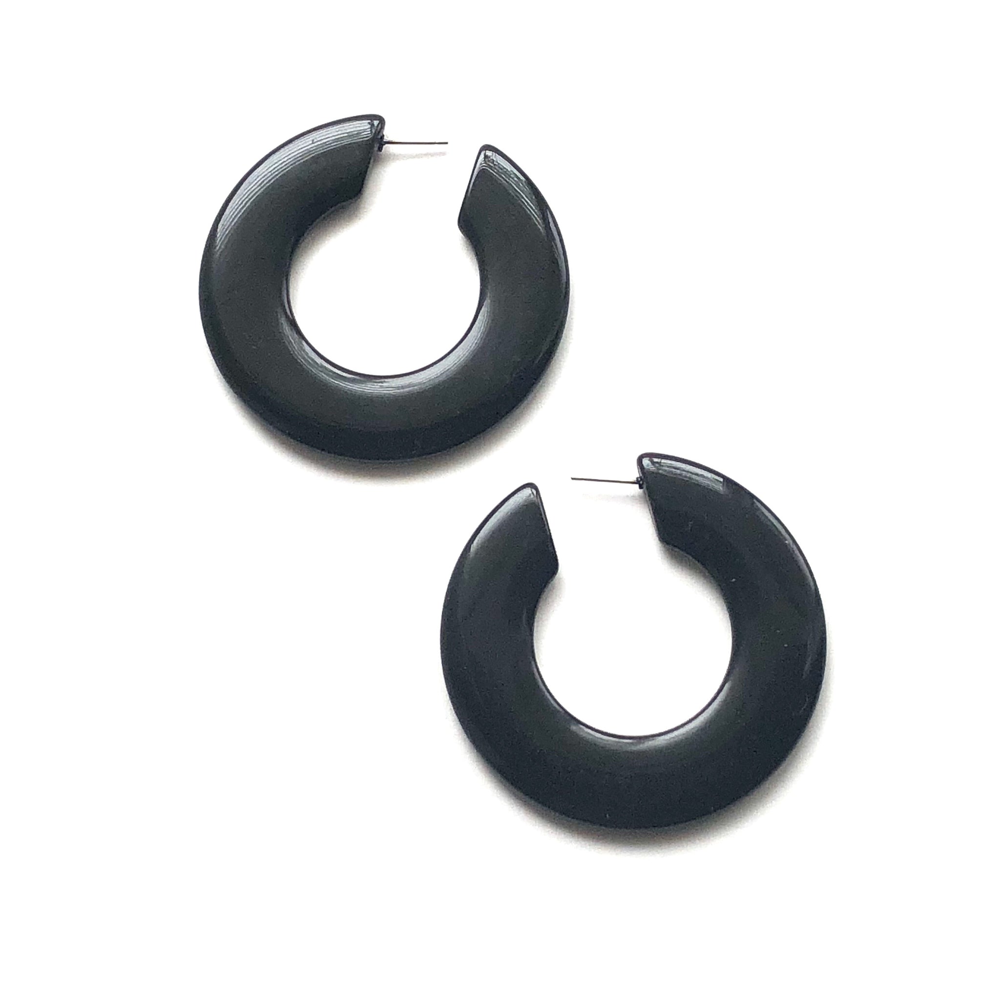 huge black earrings