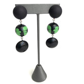 spotted green earrings