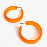 Orange Frosted Portland Hoop Earrings – Leetie Lovendale