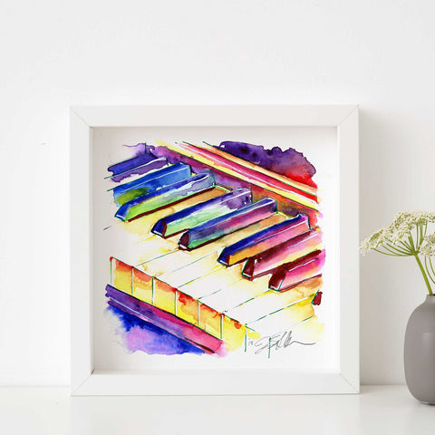 piano keys paintings