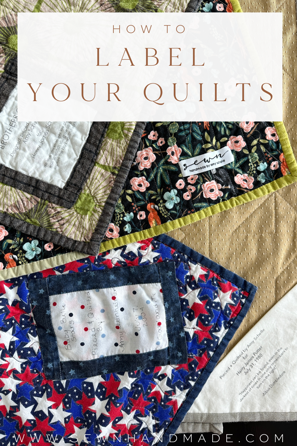 Quilty: how to make a quilt label 