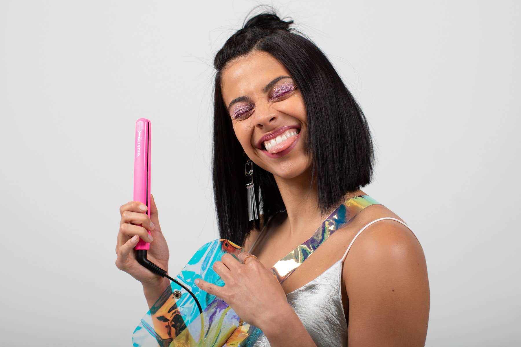 Flat Iron (w/Bag): Flamingo Pink
