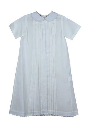 White Batiste Baby Boy Pima Cotton Daygown - BB's Boutique for Children and Tween