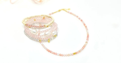 pretty in pink opal necklace