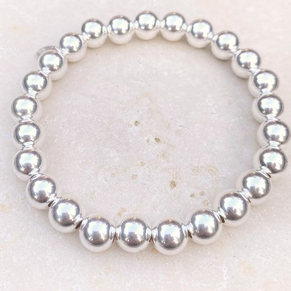 Silver Beaded Bracelet