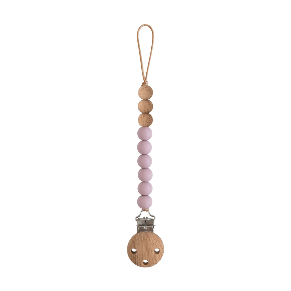 Mushie Cleo Pacifier Clip - Iron