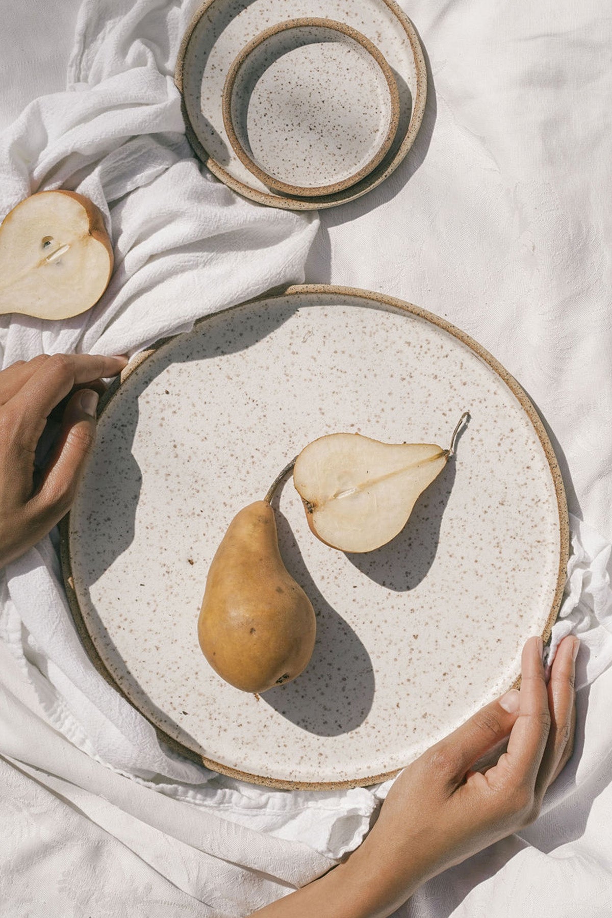 Rustic Small Ceramic Dessert Plates (Pair) - Verdant Earth