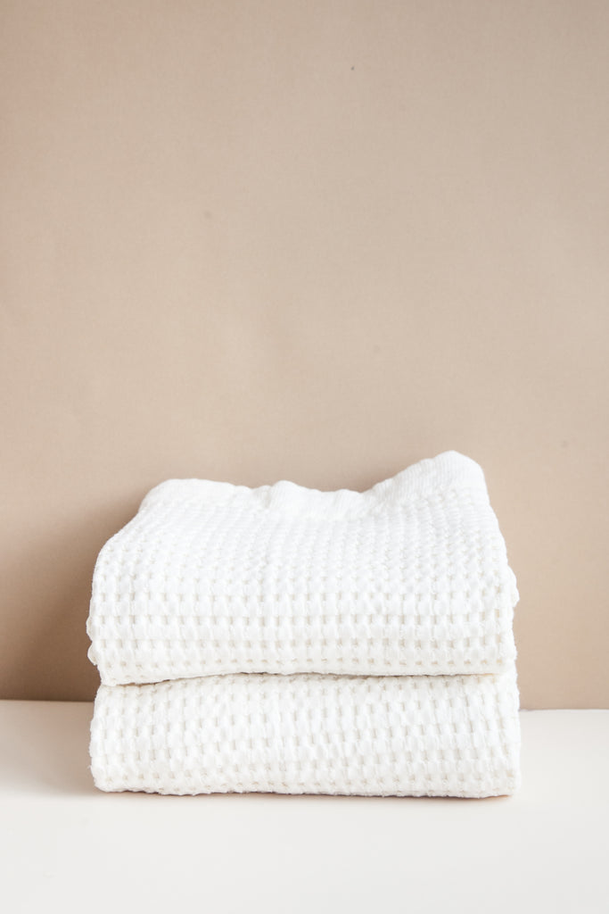 waffle weave bath towels