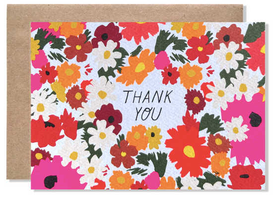 Thank You Flowers Greeting Card – Earthen