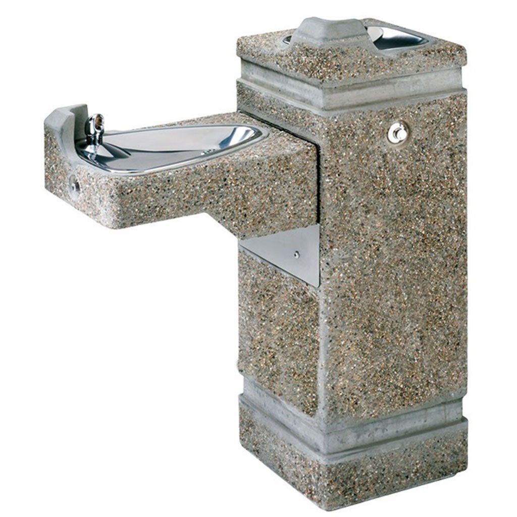 Concrete Outdoor Drinking Fountain - Haws 3150 Freeze Resistant Model ...