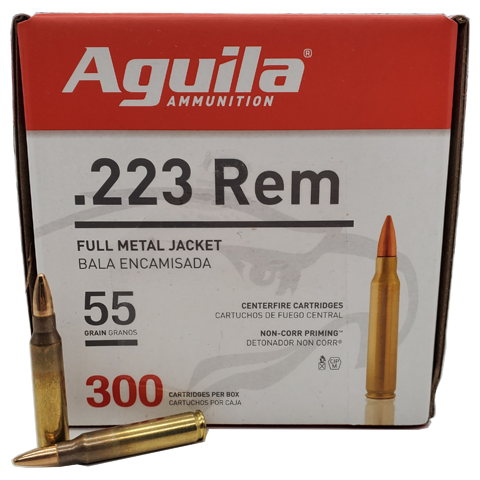 223 Rem - Aguila 55 Grain FMJ Bulk Pack | Velocity Ammunition Sales