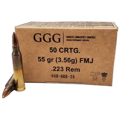 223 Rem - GGG 55 Grain Full Metal Jacket Brass | Velocity Ammunition Sales