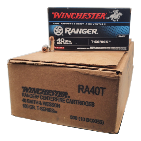 40 S&W - Winchester Ranger-T 180 Grain JHP 500 Round Case | Velocity ...