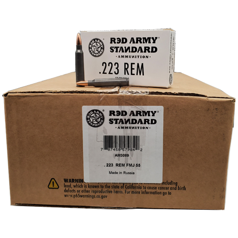 223 Rem - Red Army Standard Steel Case 55 Grain FMJ Case | Velocity ...