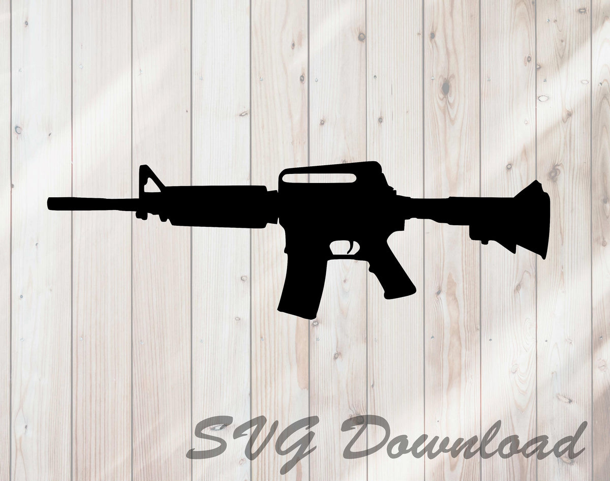 AR15 Semi Automatic Rifle SVG Craft Cutting File Instant ...