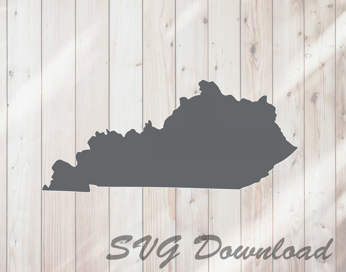 Kentucky Map State Shape SVG Craft Cutting File Instant Download