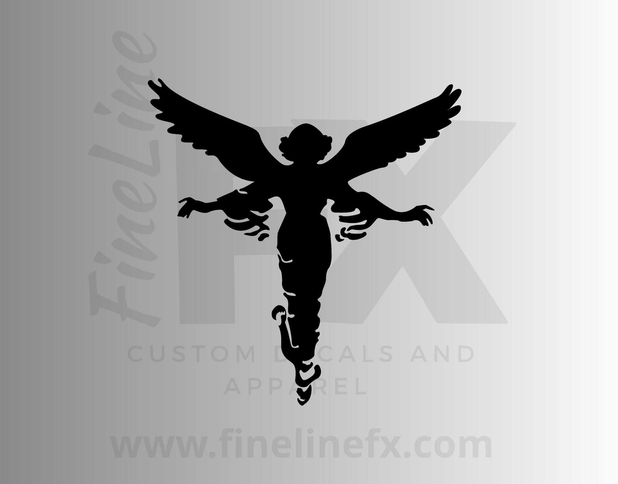 Angel Silhouette Vinyl Decal Sticker