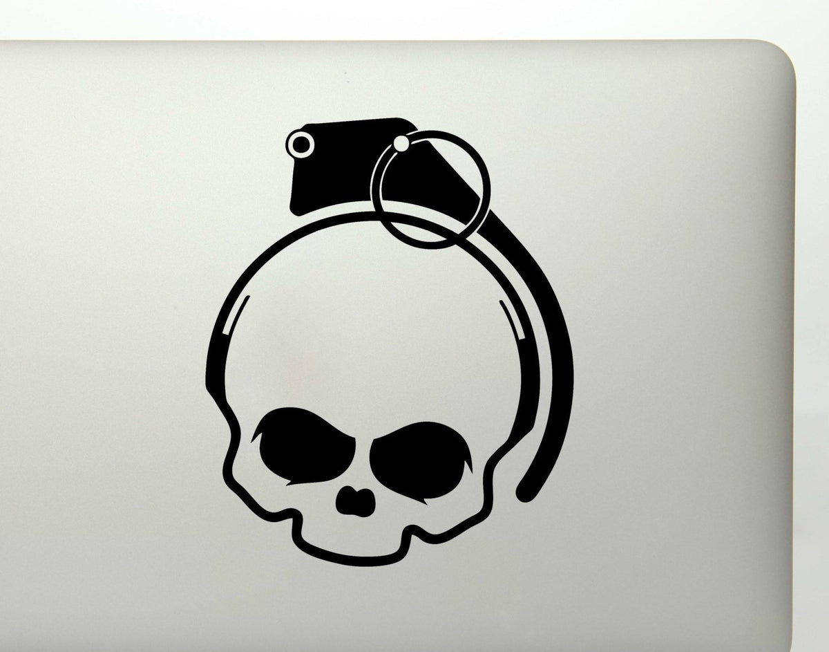 grenade skull vinyl decal sticker