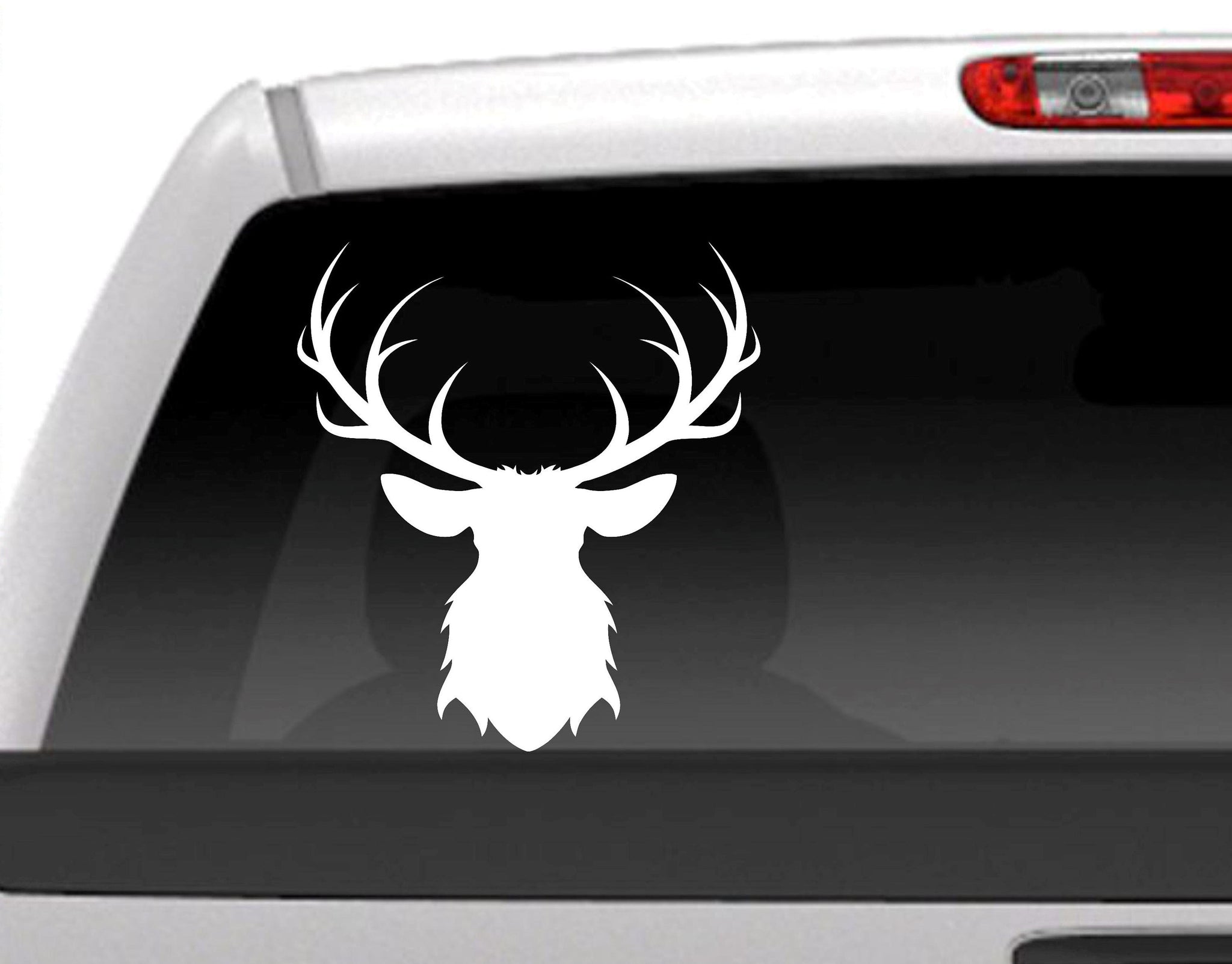 Buck Deer Antlers Silhouette Vinyl Decal Sticker 6807