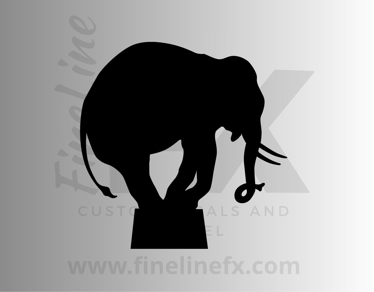 Download Circus Elephant Silhouette Vinyl Decal Sticker