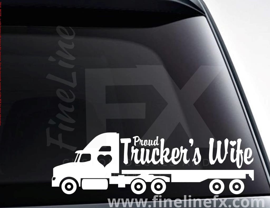 Download Proud trucker's wife vinyl decal / Sticker