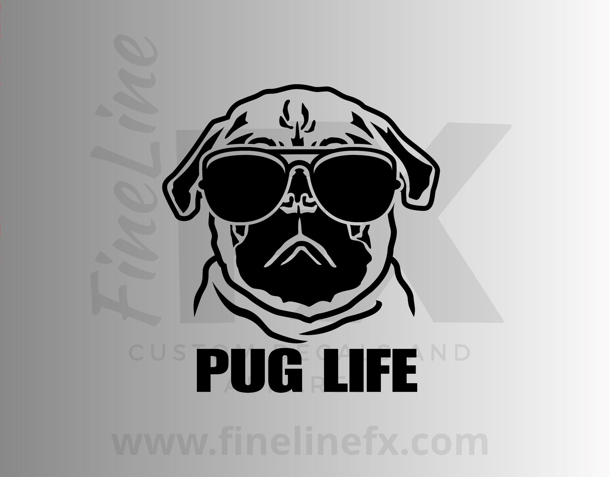 Download Pug Life Vinyl Decal Sticker