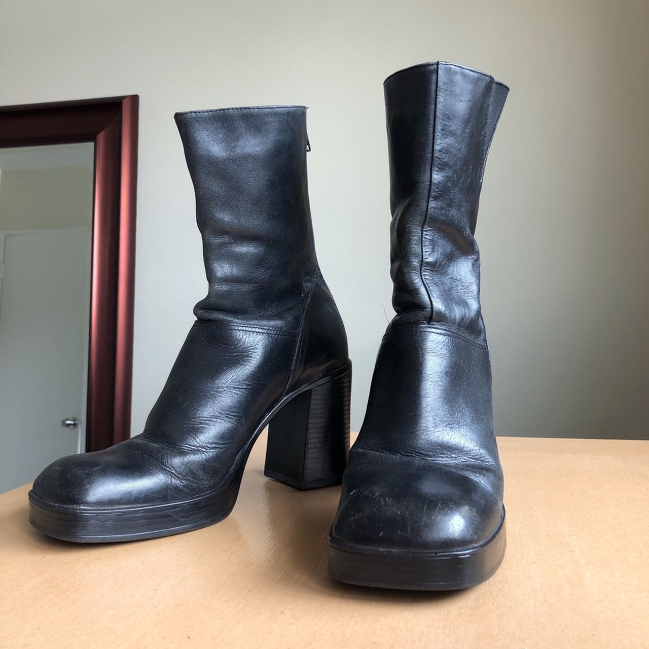 vintage chunky boots