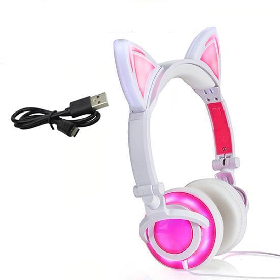 Flashing Cat Ear Headphones