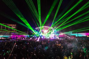 Imagine festival laser show