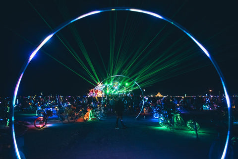 Mayen warrior burning man lasershow