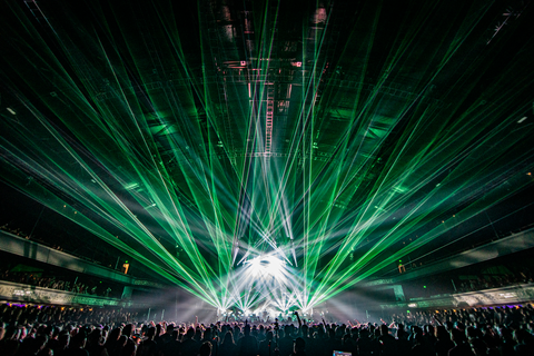 Gojira performing live with lasers