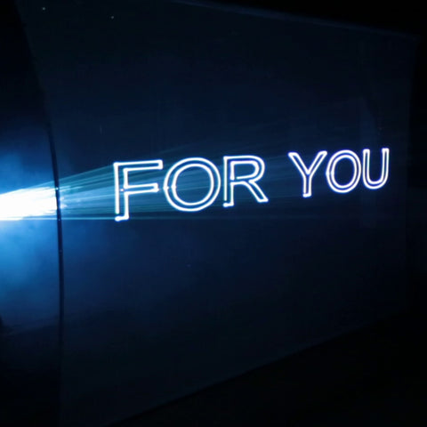 Text scanning laser projection