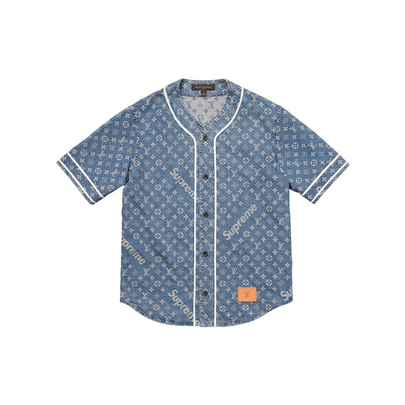 Louis Vuitton x Supreme Blue Jacquard 