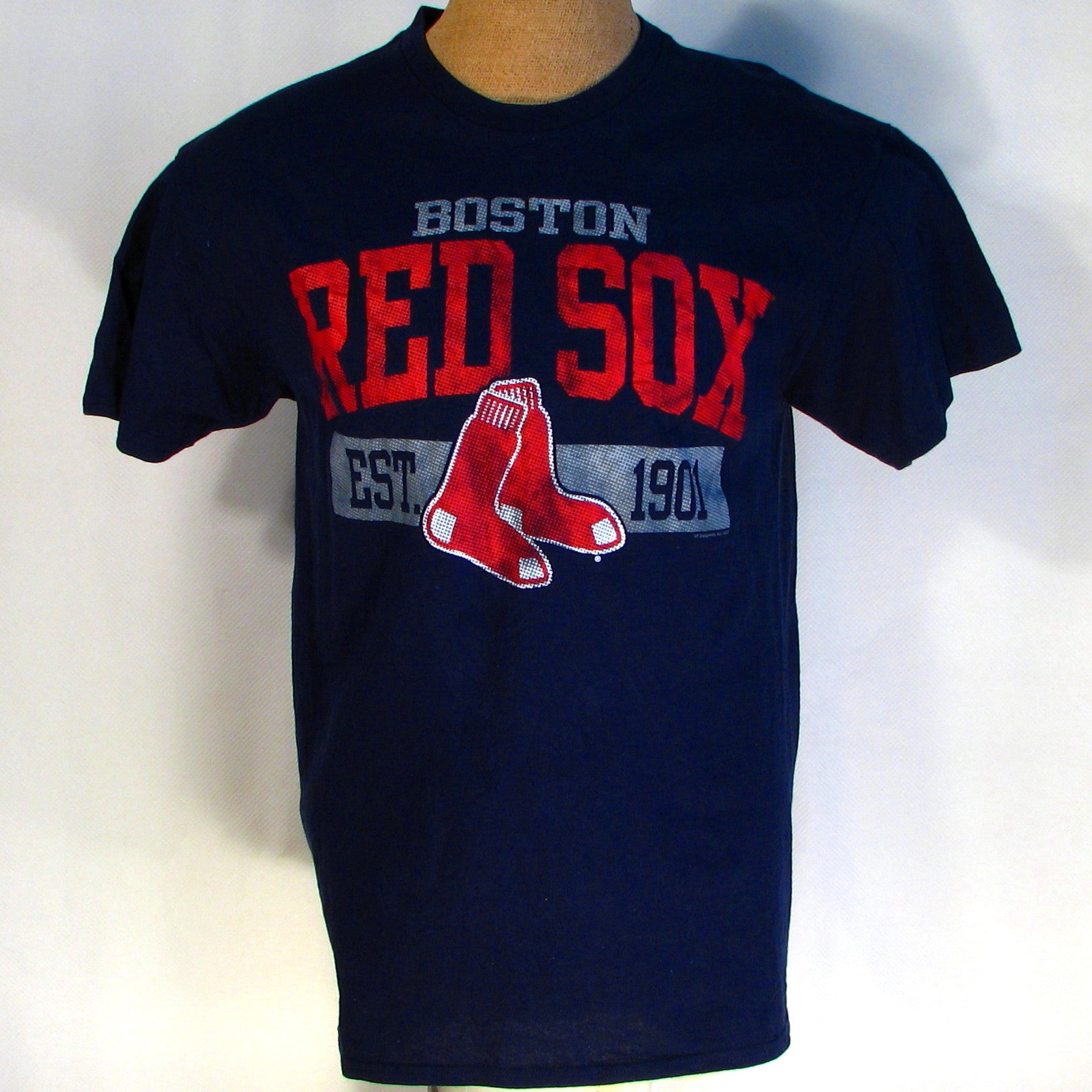 Men's Boston Red Sox '47 White Vortex Vintage Tubular Tie-Dye T-Shirt