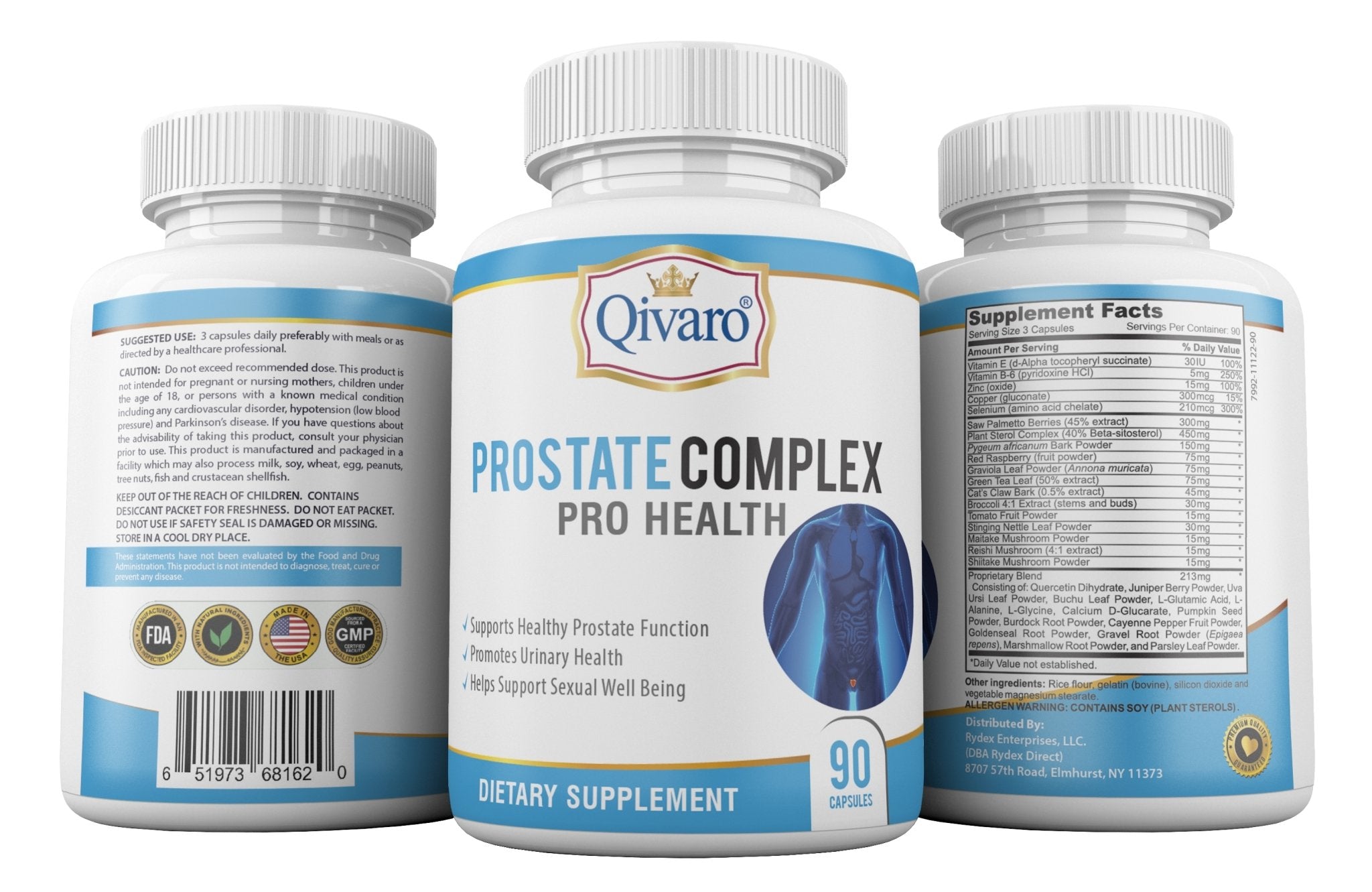 QIH45: Prostate Complex Pro Health By Qivaro (90 capsules) – Qivaro USA