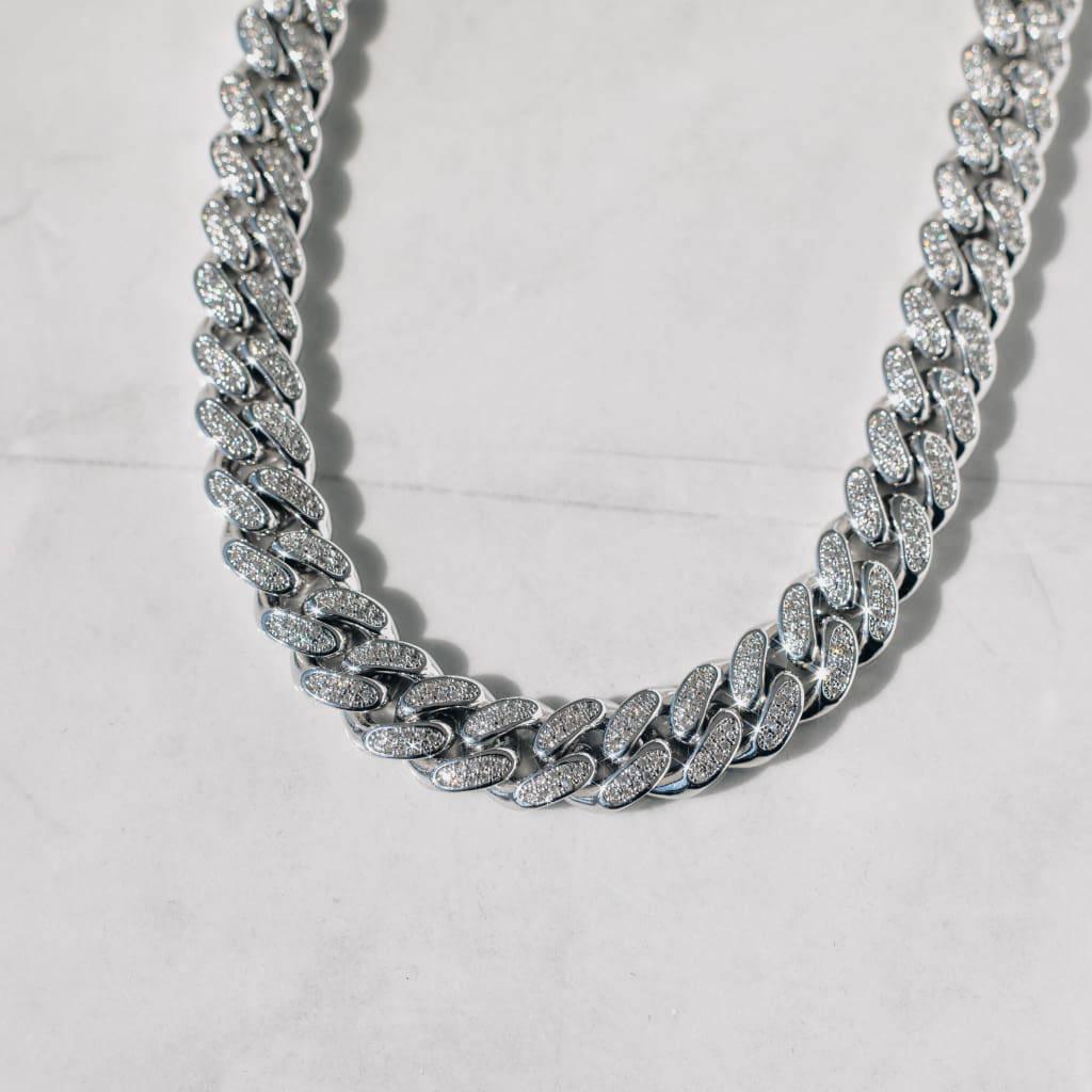 white gold with diamonds chain