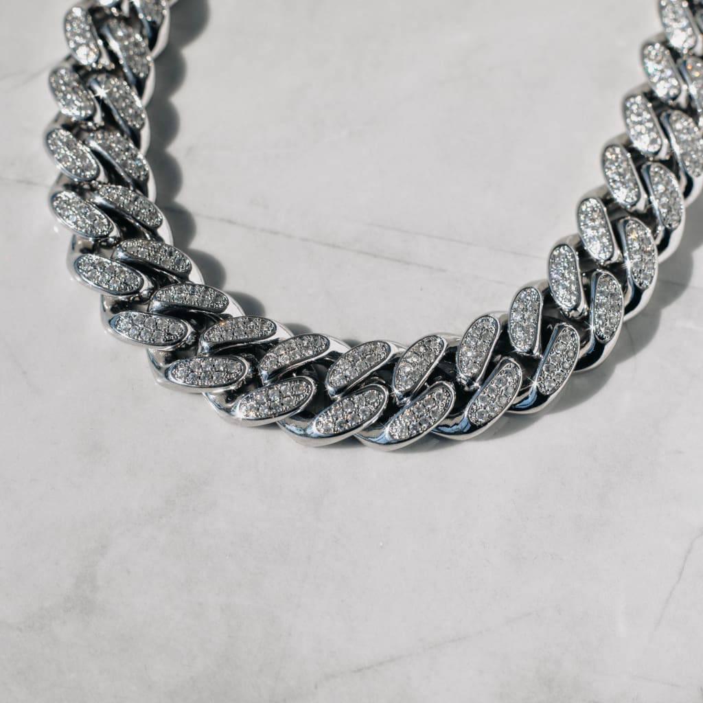 white gold vermeil cuban link chain