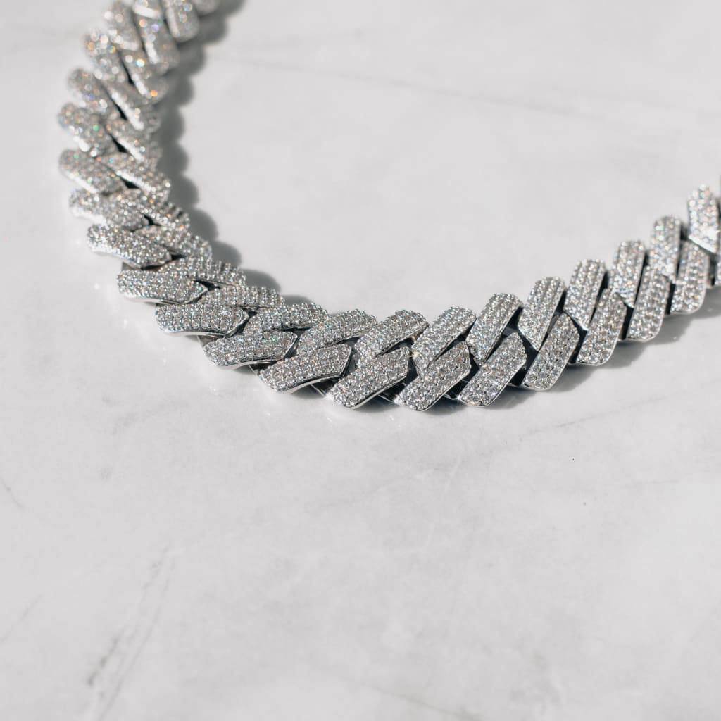 white gold vermeil cuban link chain