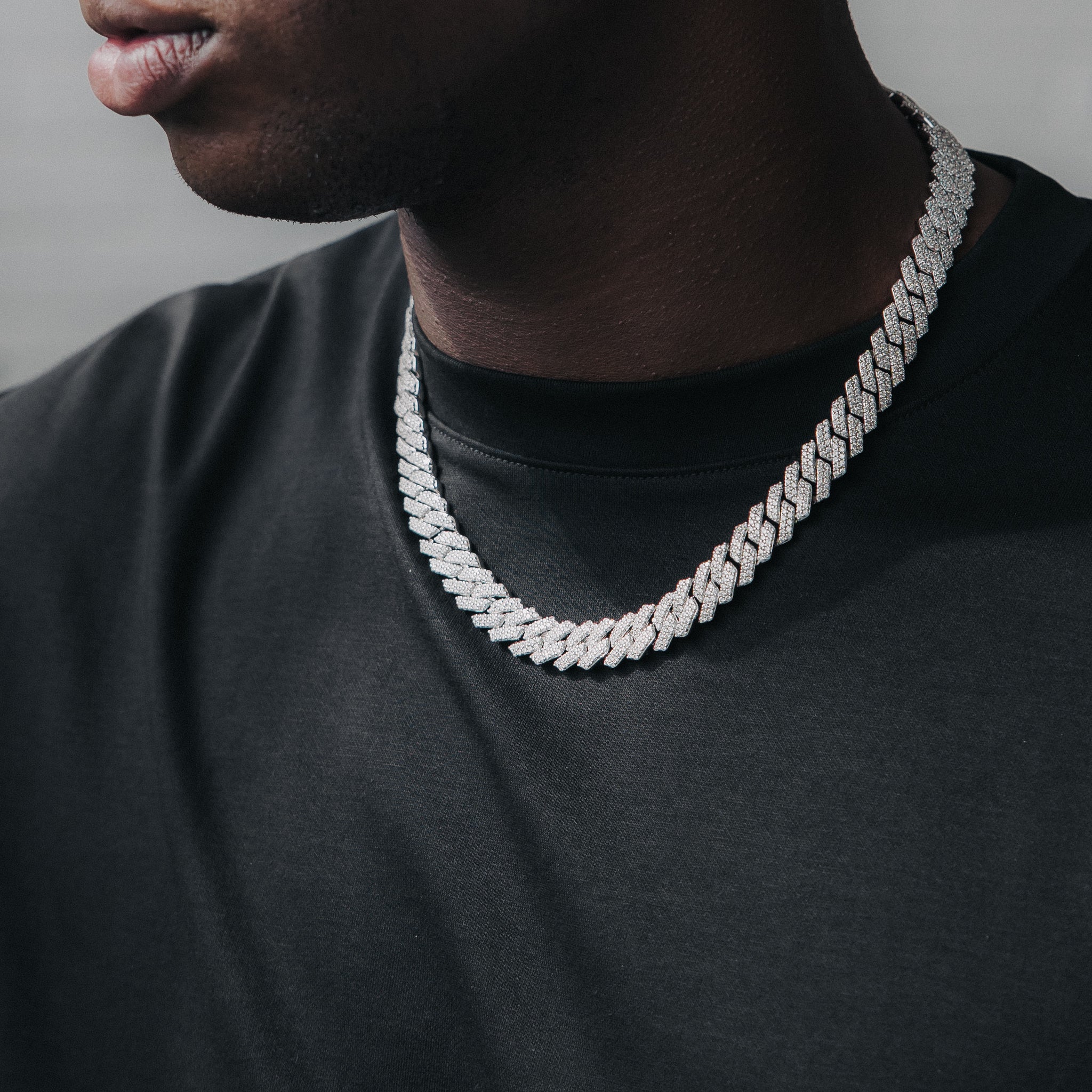 white gold vermeil cuban link chain