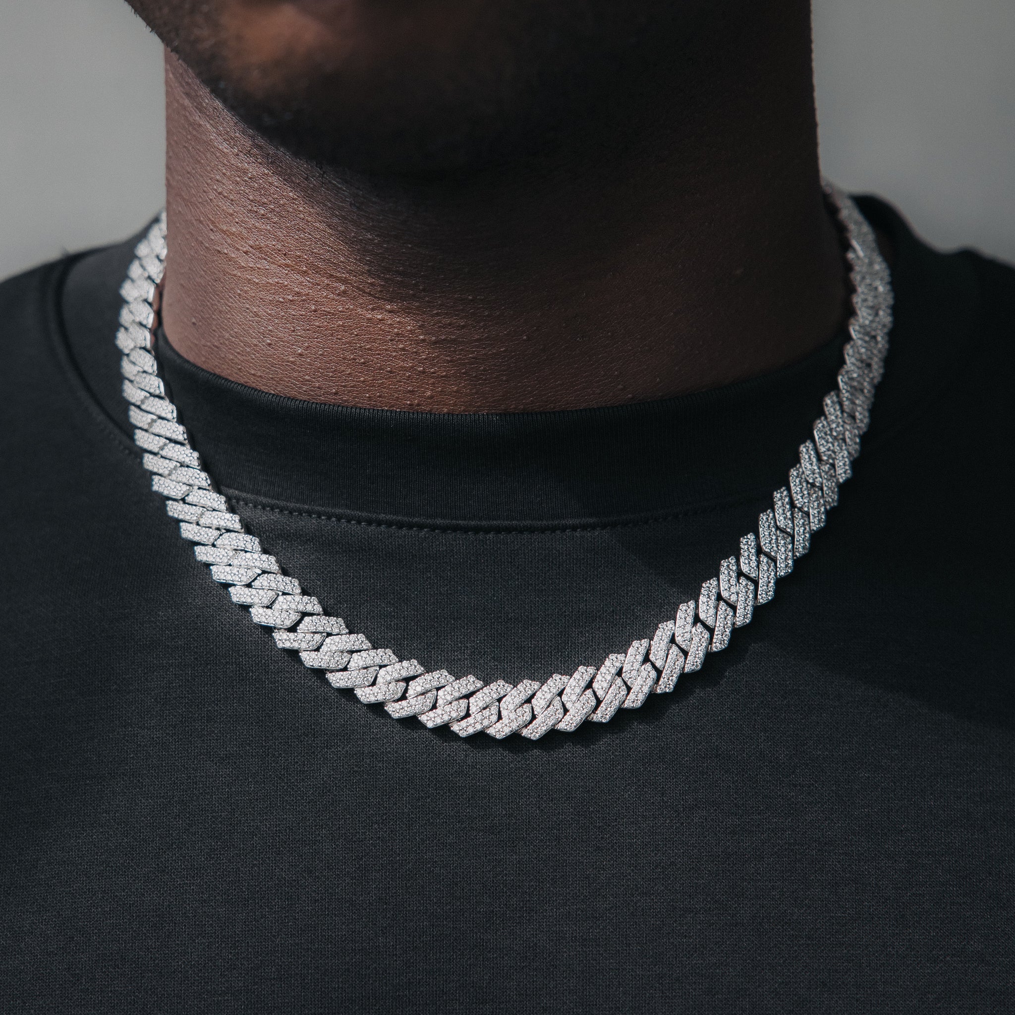 white gold vermeil cuban link chain