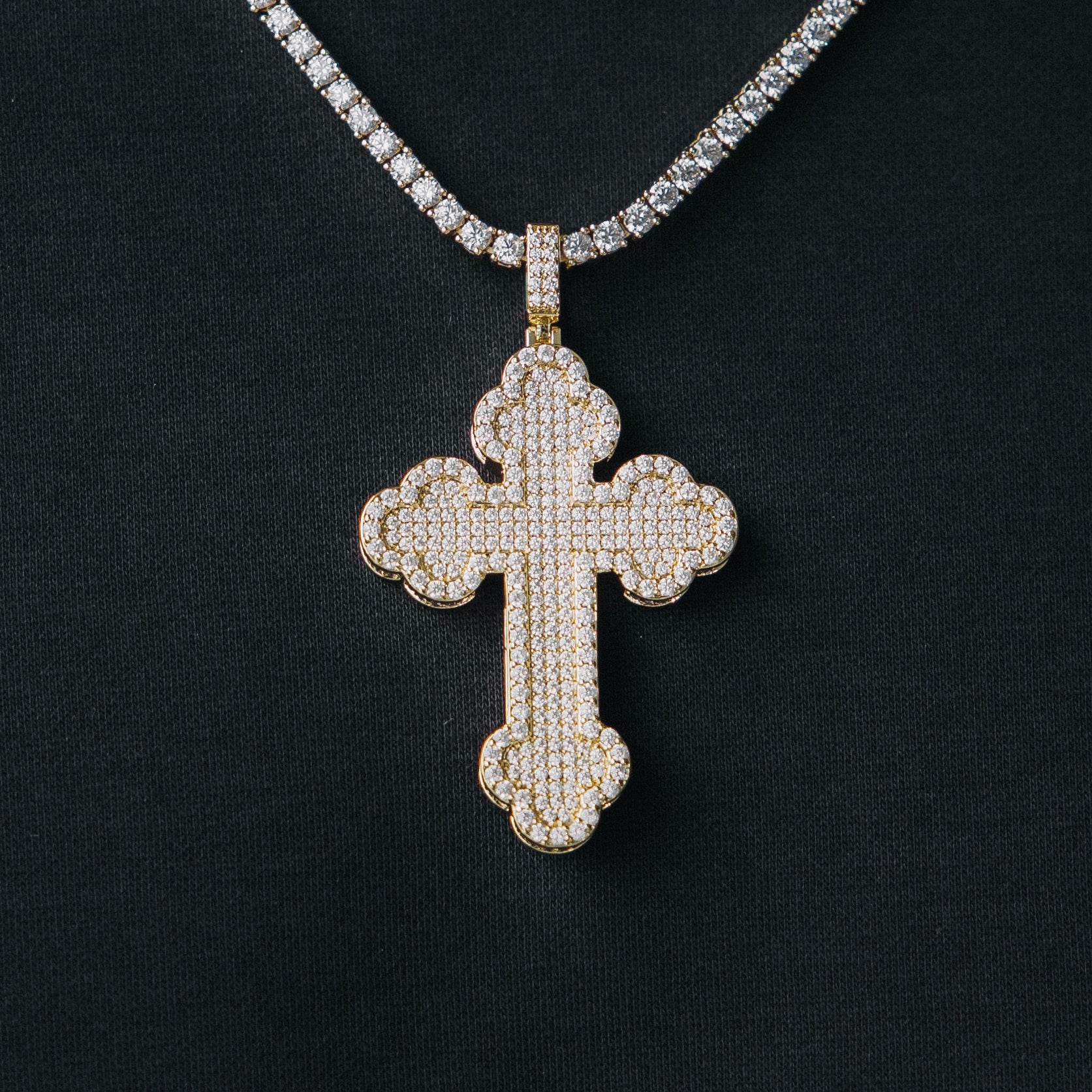 18k gold orthodox cross