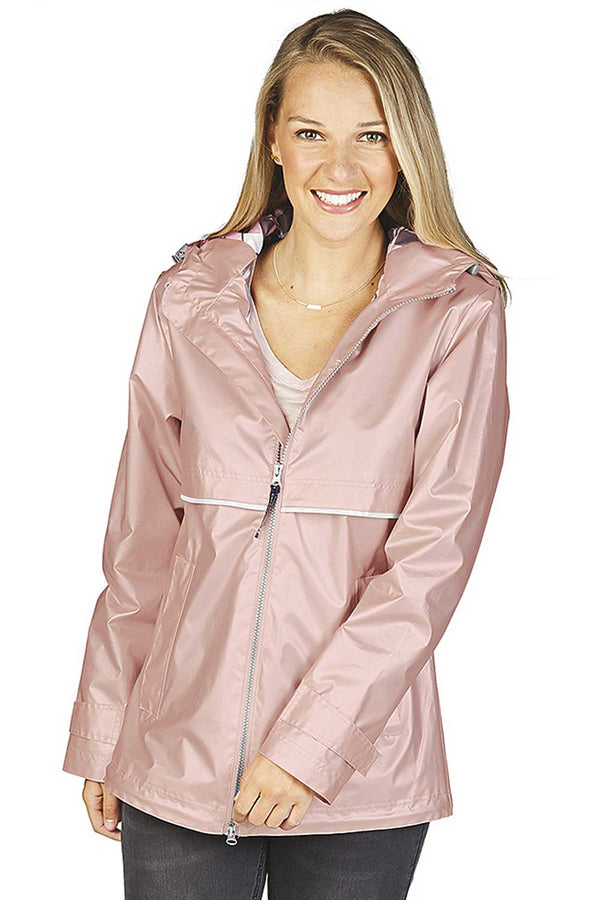 Monogram Rain Jacket for Women From Charles Rivers Grey 